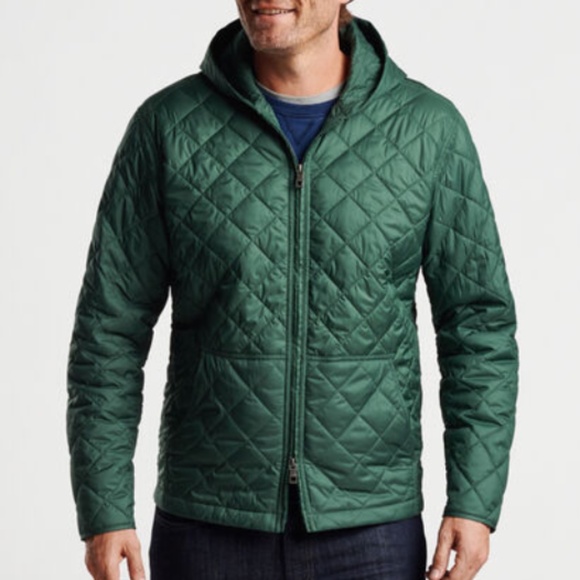 Peter Millar Balsam Essex Full-Zip Hoodie MF23Z14 Green Jacket Quilted - Picture 2 of 7